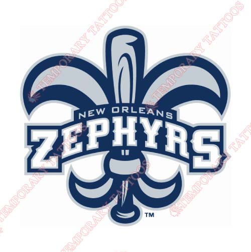 New Orleans Zephyrs Customize Temporary Tattoos Stickers NO.8187